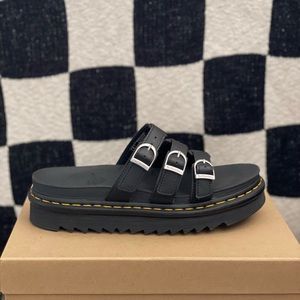 Dr. Martens Blaire Leather Slide Sandals Size 10